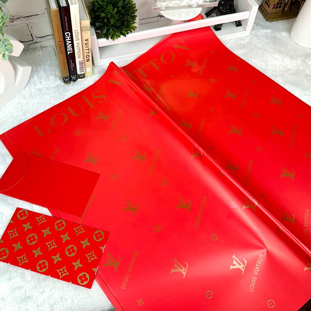 LV thick type wrapping tissue paper with envelopes 5 sets